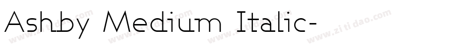 Ashby Medium Italic字体转换